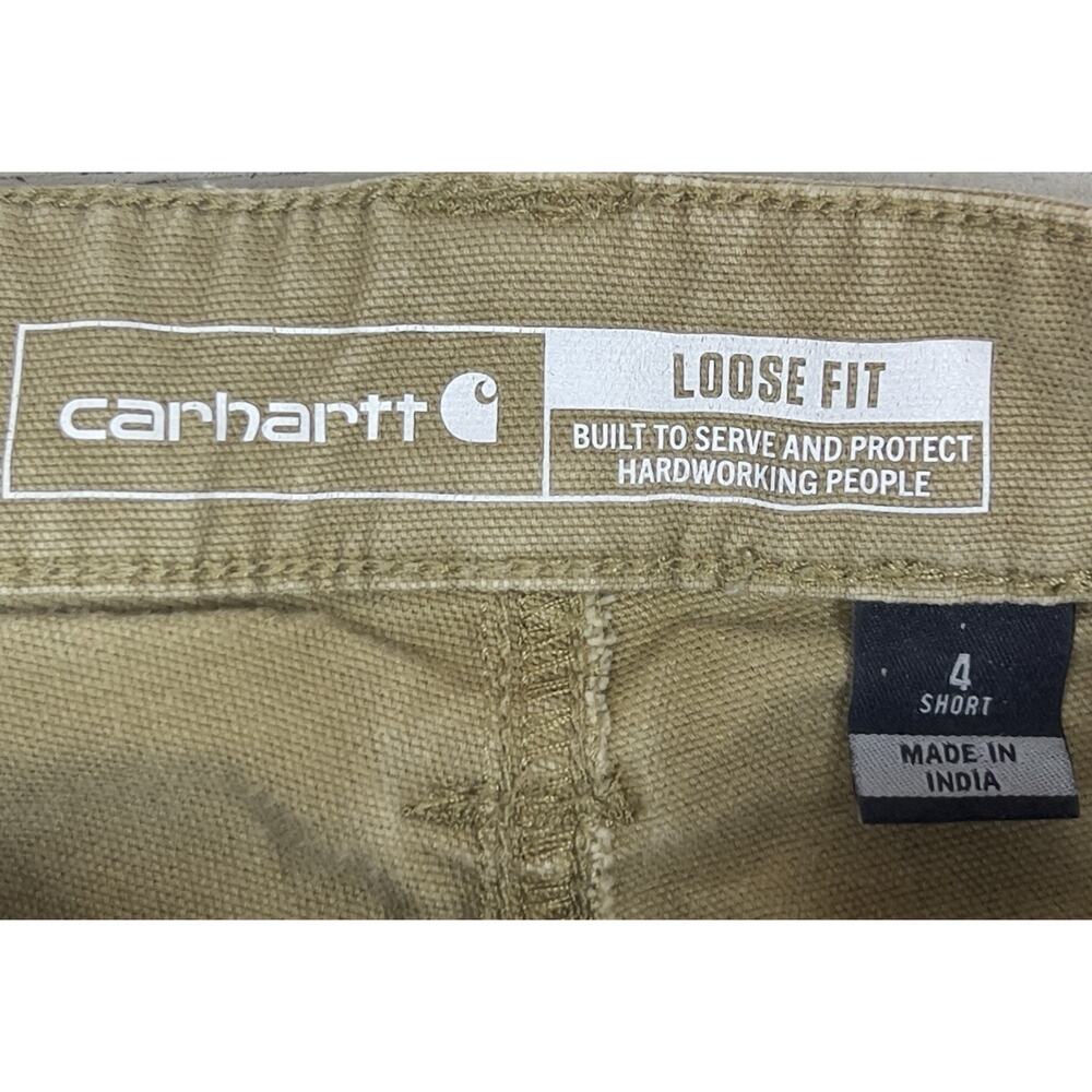 Carhartt 102080 Womens Loose Fit Canvas Carpenter Pants Beige Rugged 4 Short - Picture 5 of 11